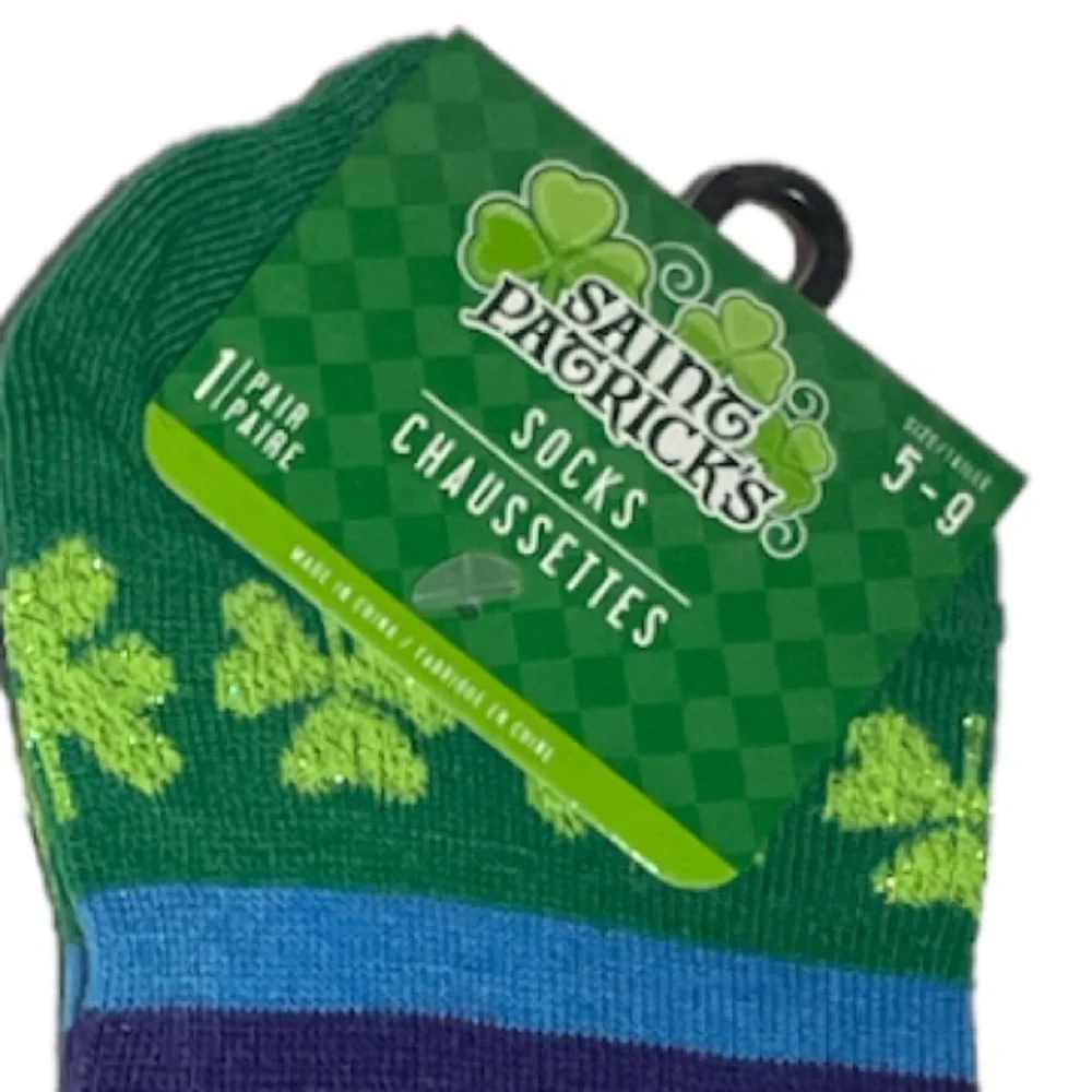 Saint Patrick’s Day Rainbow Ankle Socks Multi Colored
